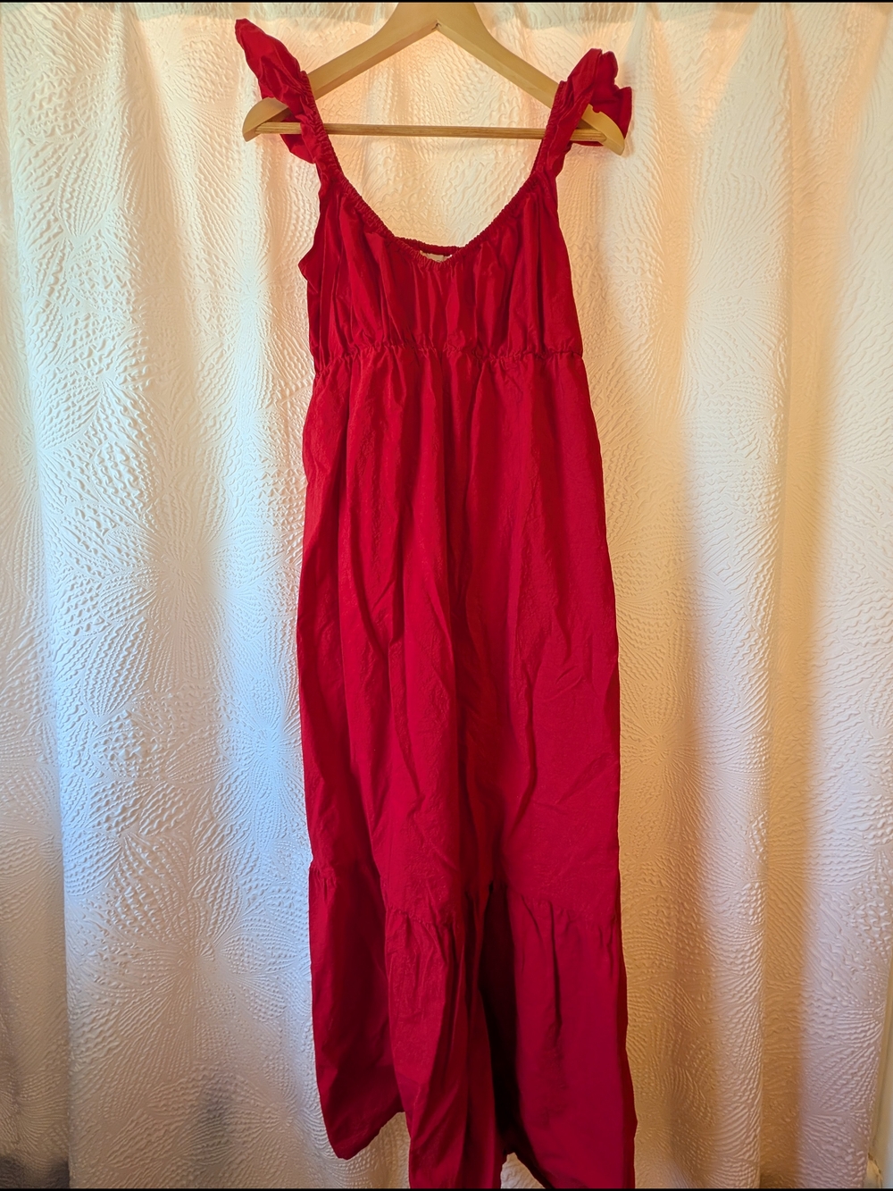 Universal Thread Red Sleeveless Ruffle Strap Dress - M